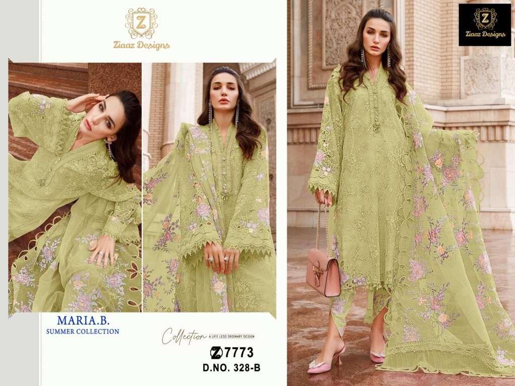 Z-328 COLOURS BY ZIAAZ DESIGNS 328-A TO 328-D SERIES COTTON EMBROIDERY PAKISTANI DRESSES