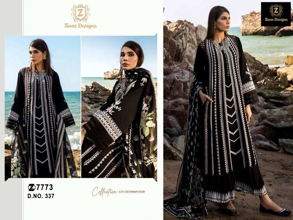 Z-337 HIT DESIGN BY ZIAAZ DESIGNS RAYON EMBROIDERY WORK PAKISTANI DRESS