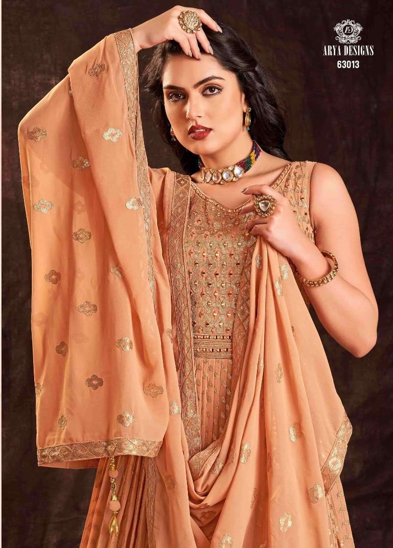 ZOYA VOL-3 BY ARYA DESIGNS 63001 TO 63014 SERIES GEORGETTE SEQUENCE WORK GOWNS