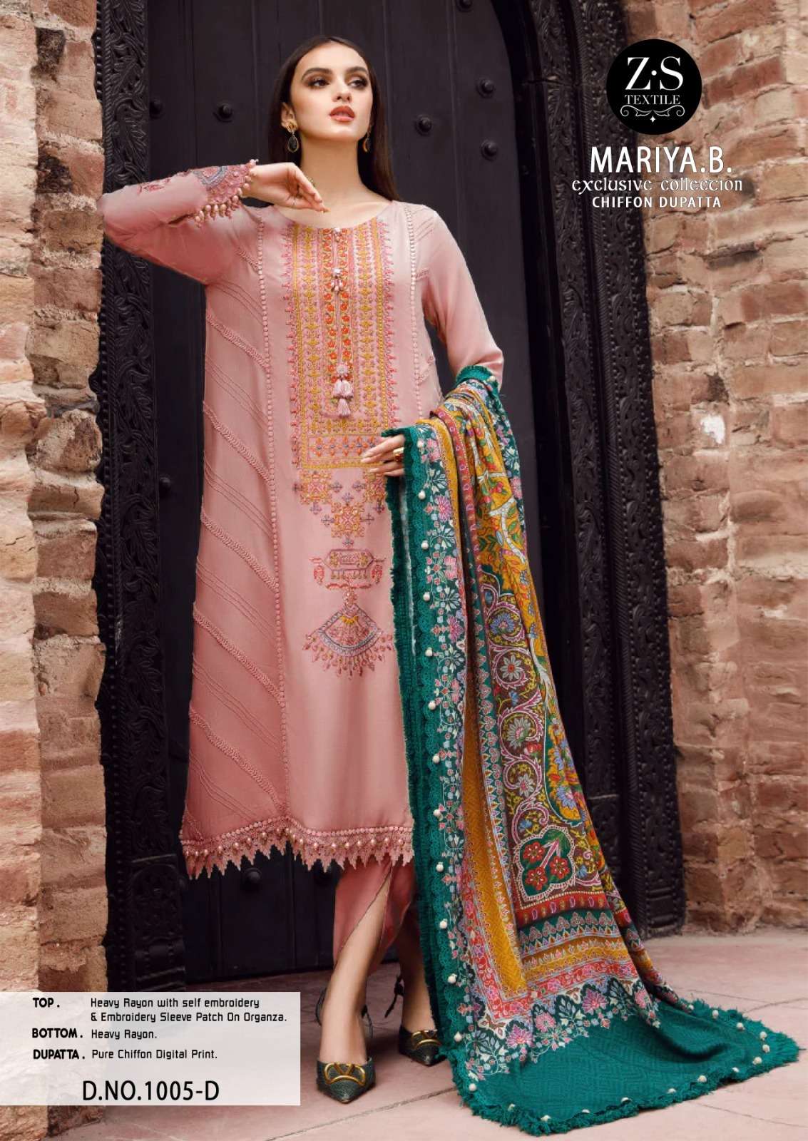 ZS-1005 COLOURS BY AQSAWHOLESALE RAYON EMBROIDERY WORK PAKISTANI DRESSES