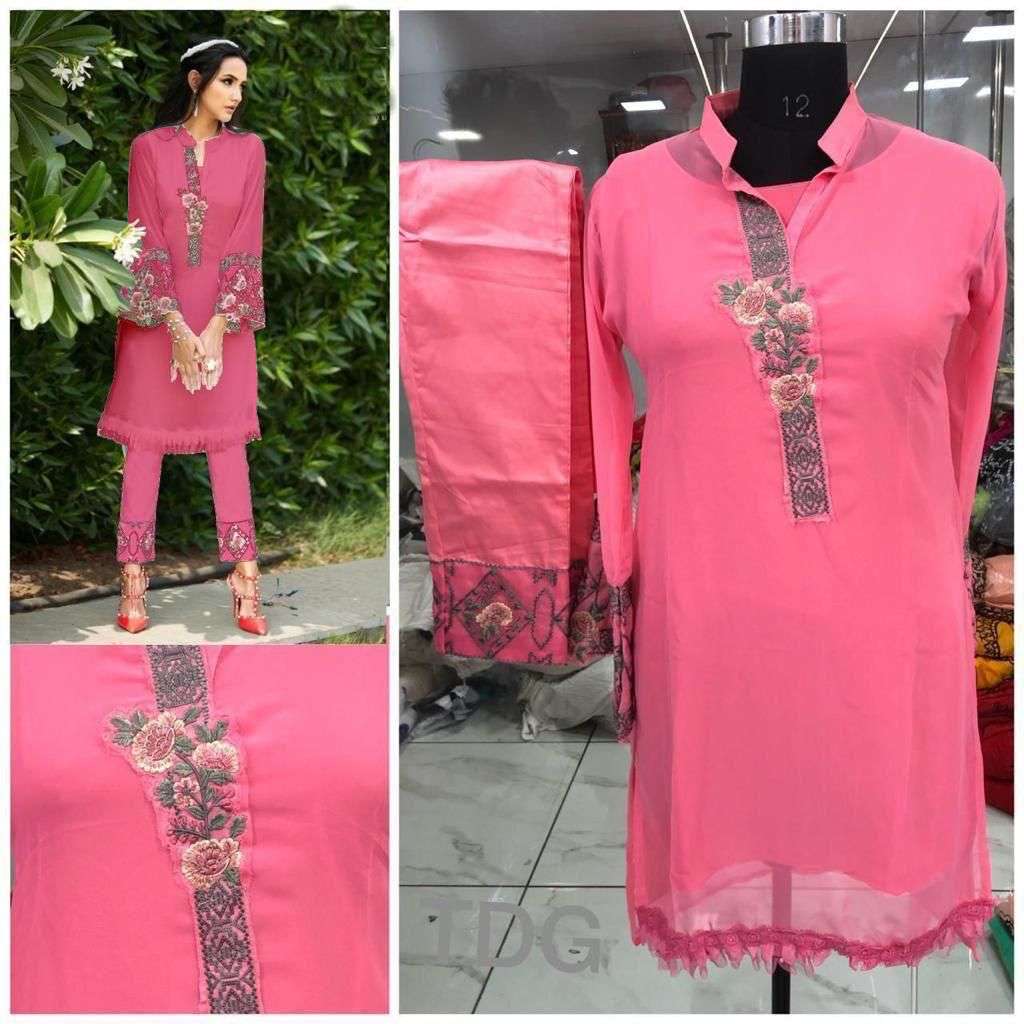 AAHNA BY AQSAWHOLESALE PURE GEORGETTE EMBROIDERY READYMADE PAKISTANI TUNICS