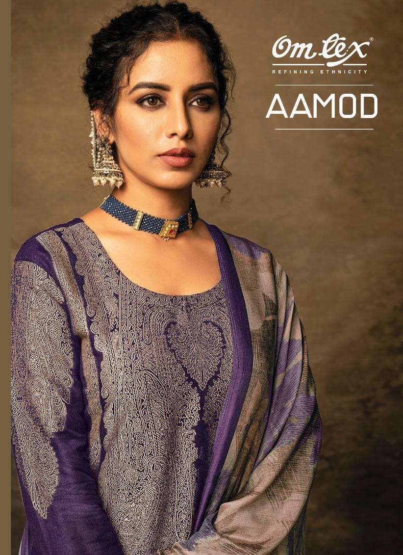 AAMOD BY OMTEX 251 TO 255 SERIES MUSLEEN JACQUARD WORK DRESSES