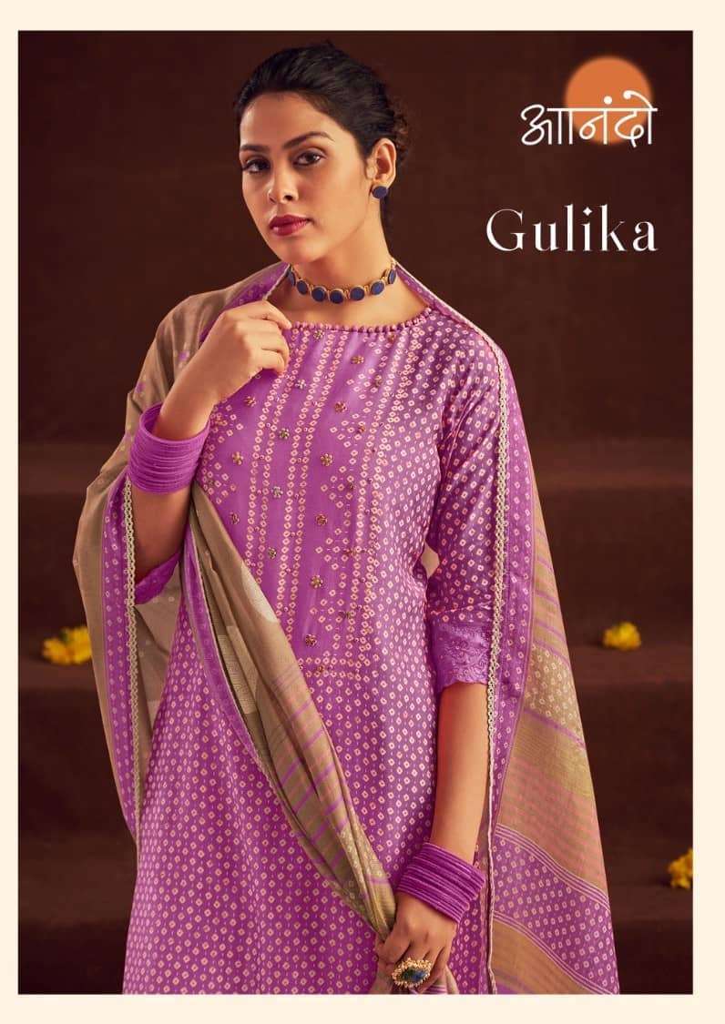 AANANDO GULIKA BY JAY VIJAY 3105-A TO 3105-D SERIES SILK EMBRODIERY WORK DRESSES