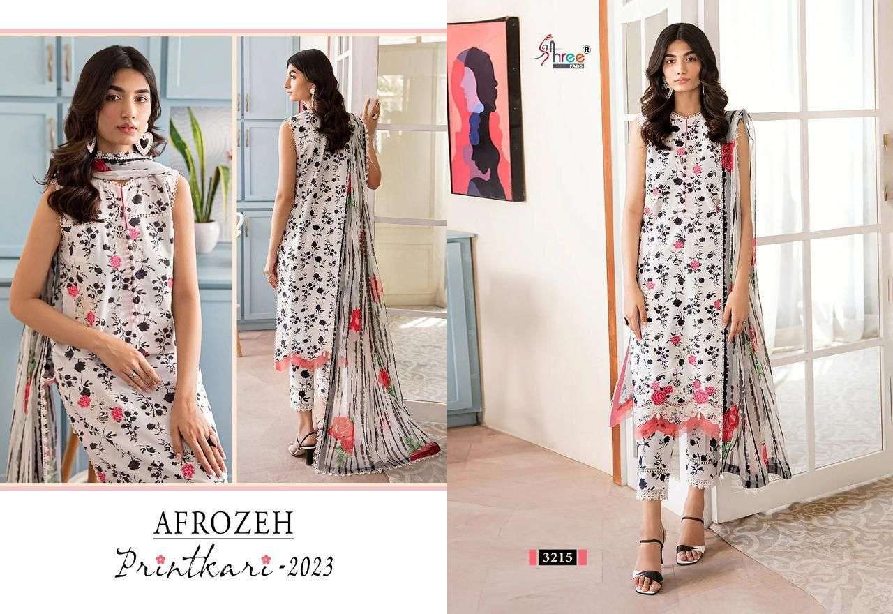 AFROZEH 3215 HIT DESIGN BY SHREE FABS PURE LAWN PRINT EMBROIDERY PAKISTANI DRESS