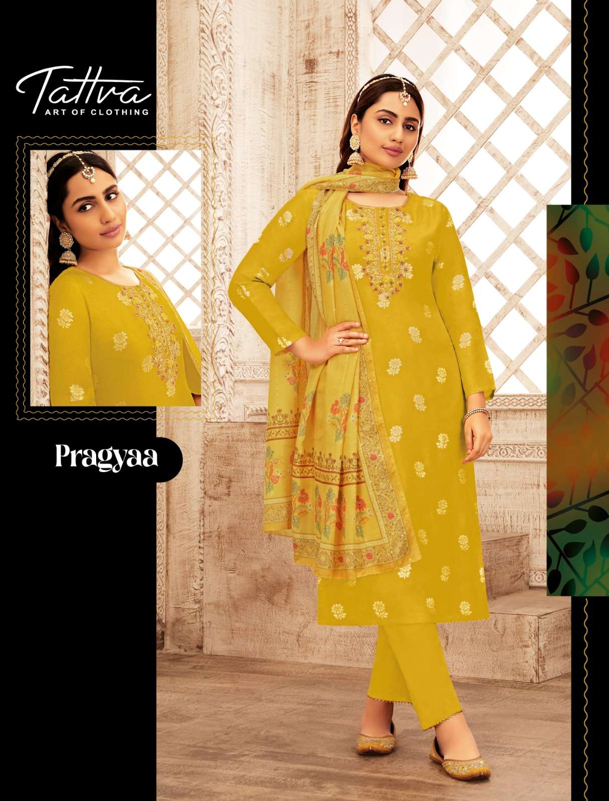 AKS VOL-3 BY TATTVA VISCOSE DOLA SILK JACQUARD WORK READYMADE DRESSES