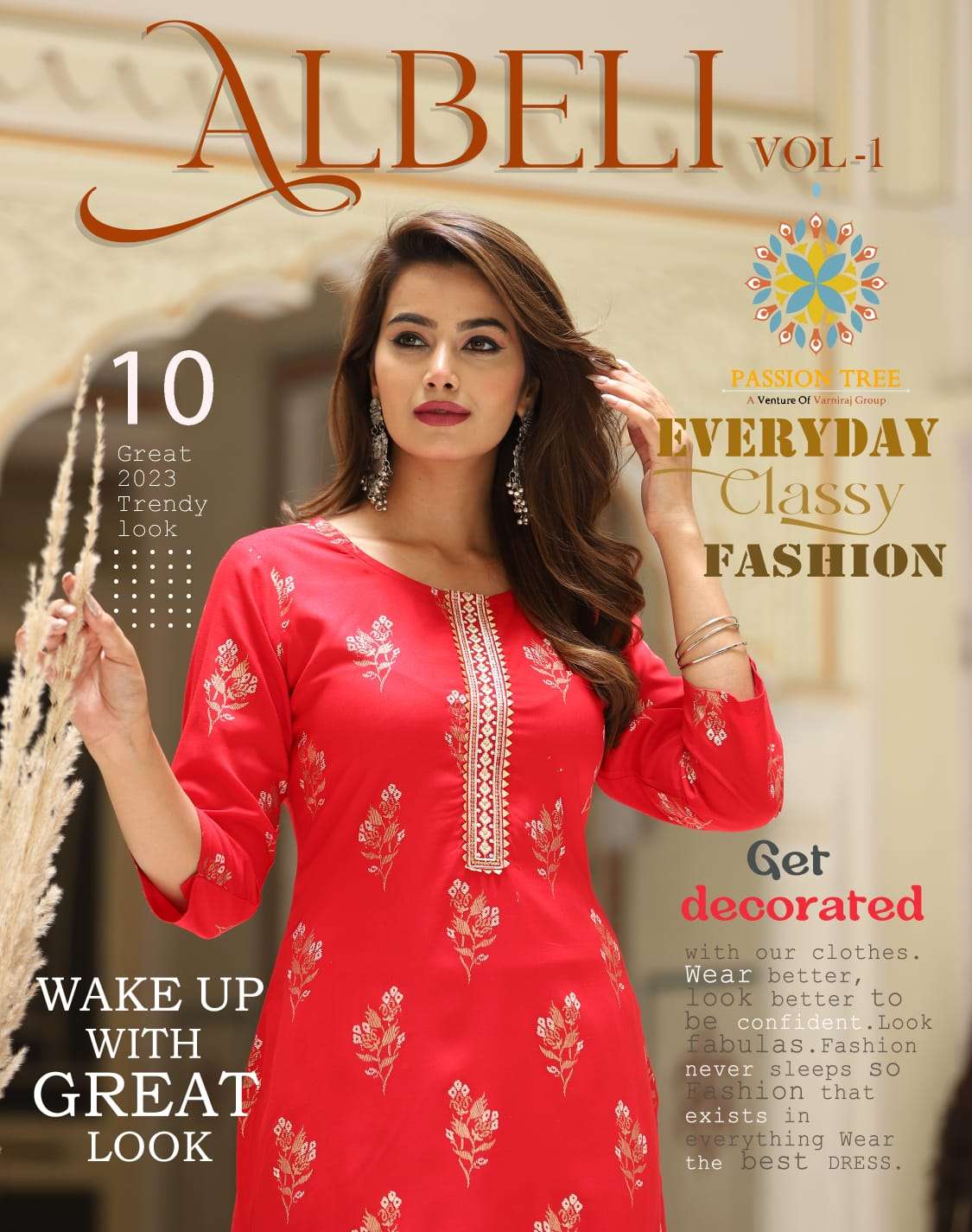 ALBELI VOL-1 BY PASSION TREE 1001 TO 1012 SERIES RAYON EMBROIDERY KURTIS