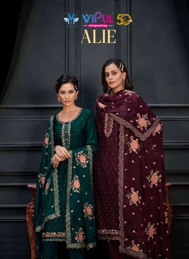 ALIE BY VIPUL 5331 TO 5336 SERIES PREMIUM GEORGETTE EMBROIDERY WORK DRESSES