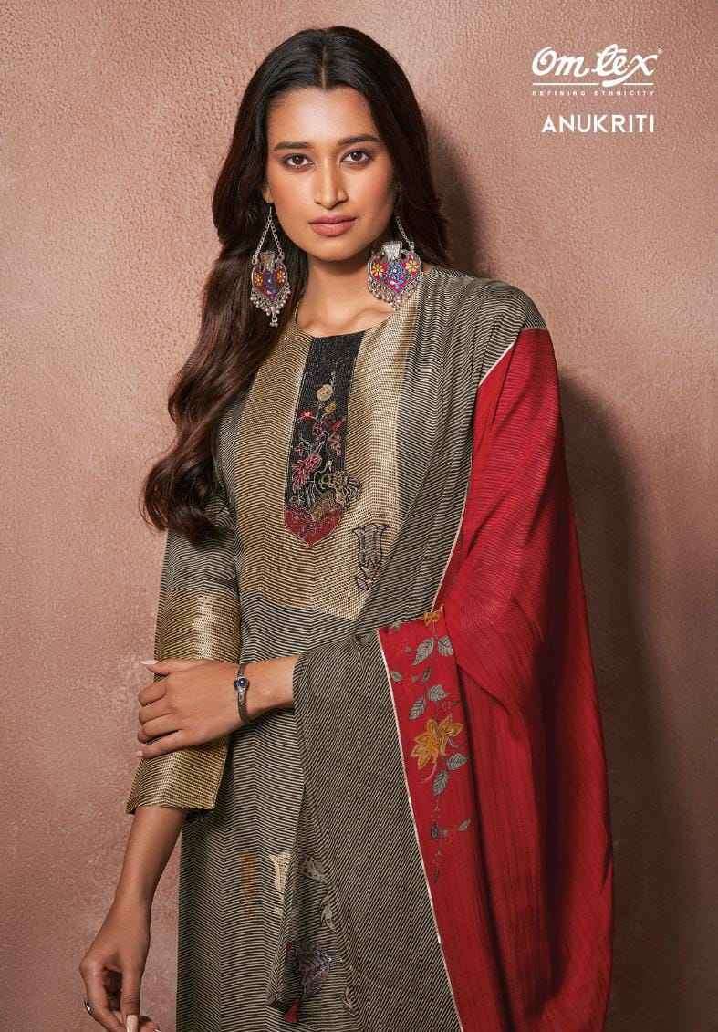 ANUKRITI BY OMTEX 2391-A TO 2391-D SERIES BANARASI JACQUARD WORK DRESSES