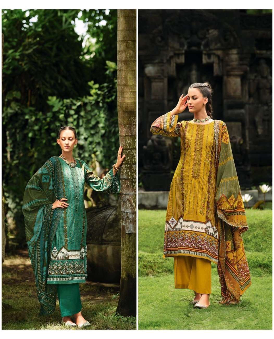 BIN SAEED 3134 & 3135 HITS BY DEEPSY SUITS PURE COTTON EMBROIDERY PAKISTANI DRESSES