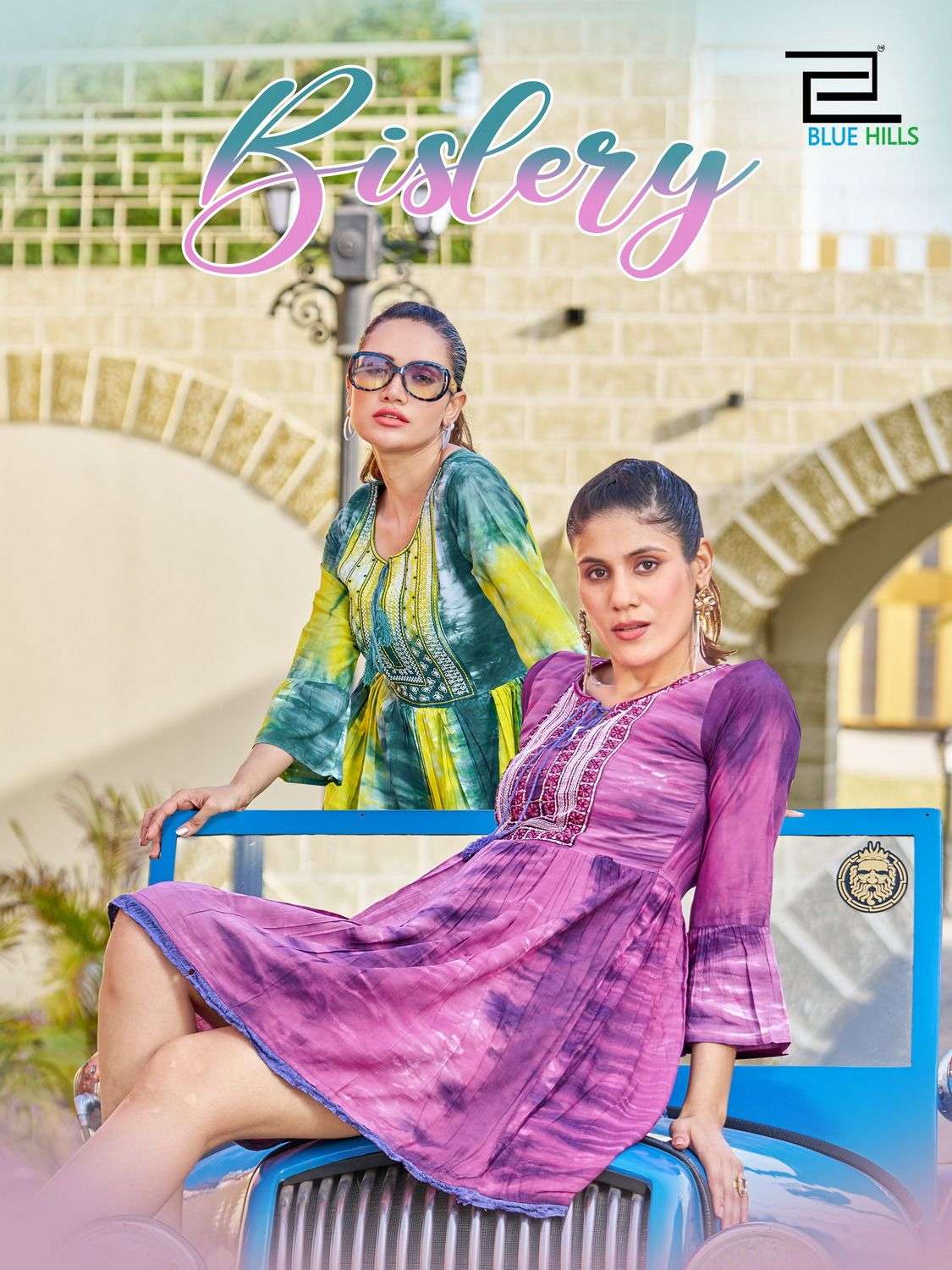 BISLERY BY BLUE HILLS 1001 TO 1005 SERIES RAYON PRINT EMBRODIERY TUNICS