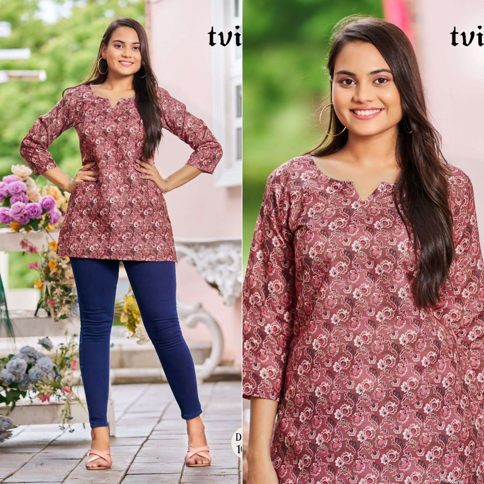 BLUSH BY AQSAWHOLESALE 1001 TO 1008 SERIES COTTON PRINT TOPS