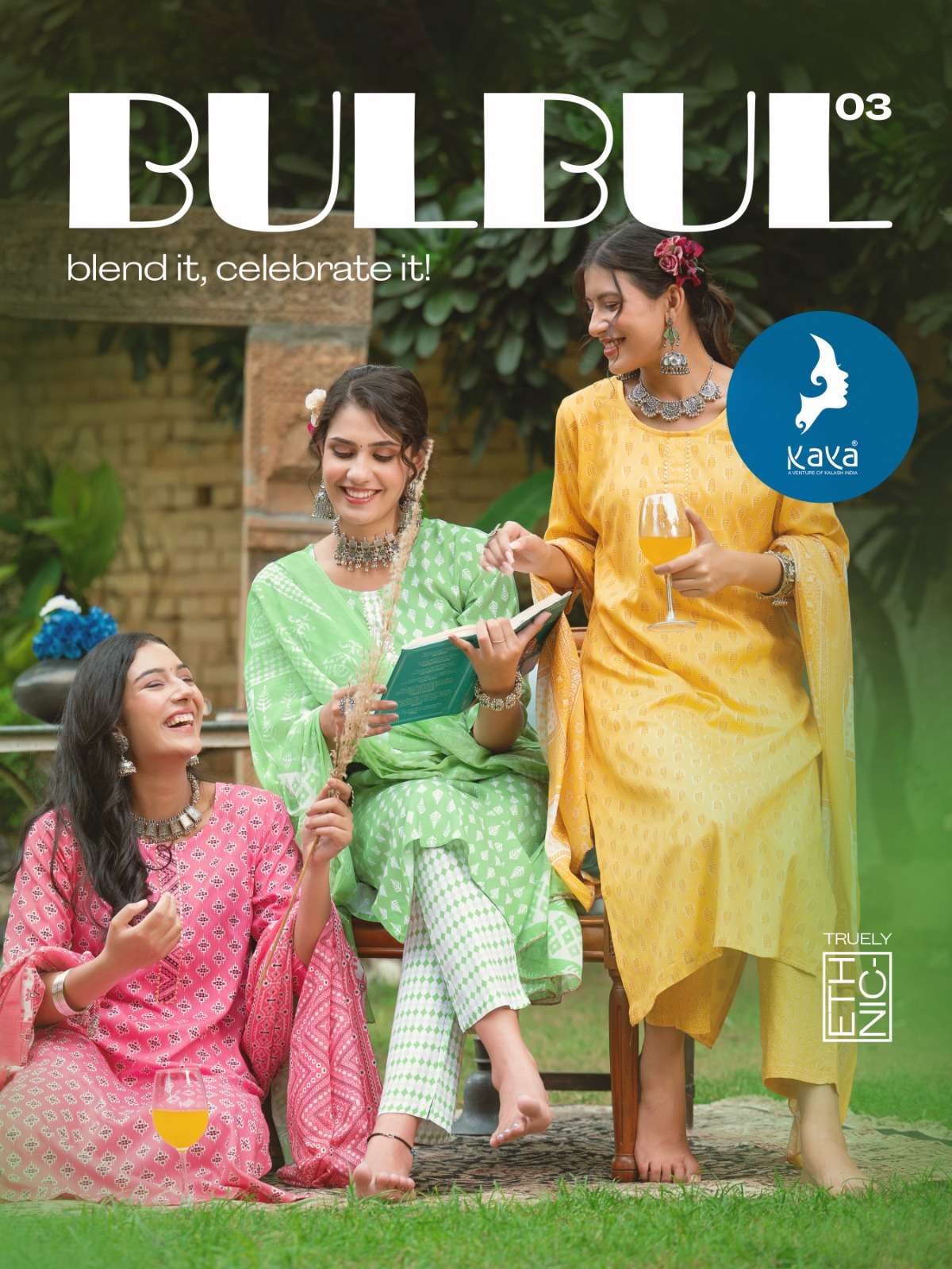 BULBUL VOL-3 BY KAYA 01 TO 08 SERIES RAYON PRINT WORK READYMADE DRESSES