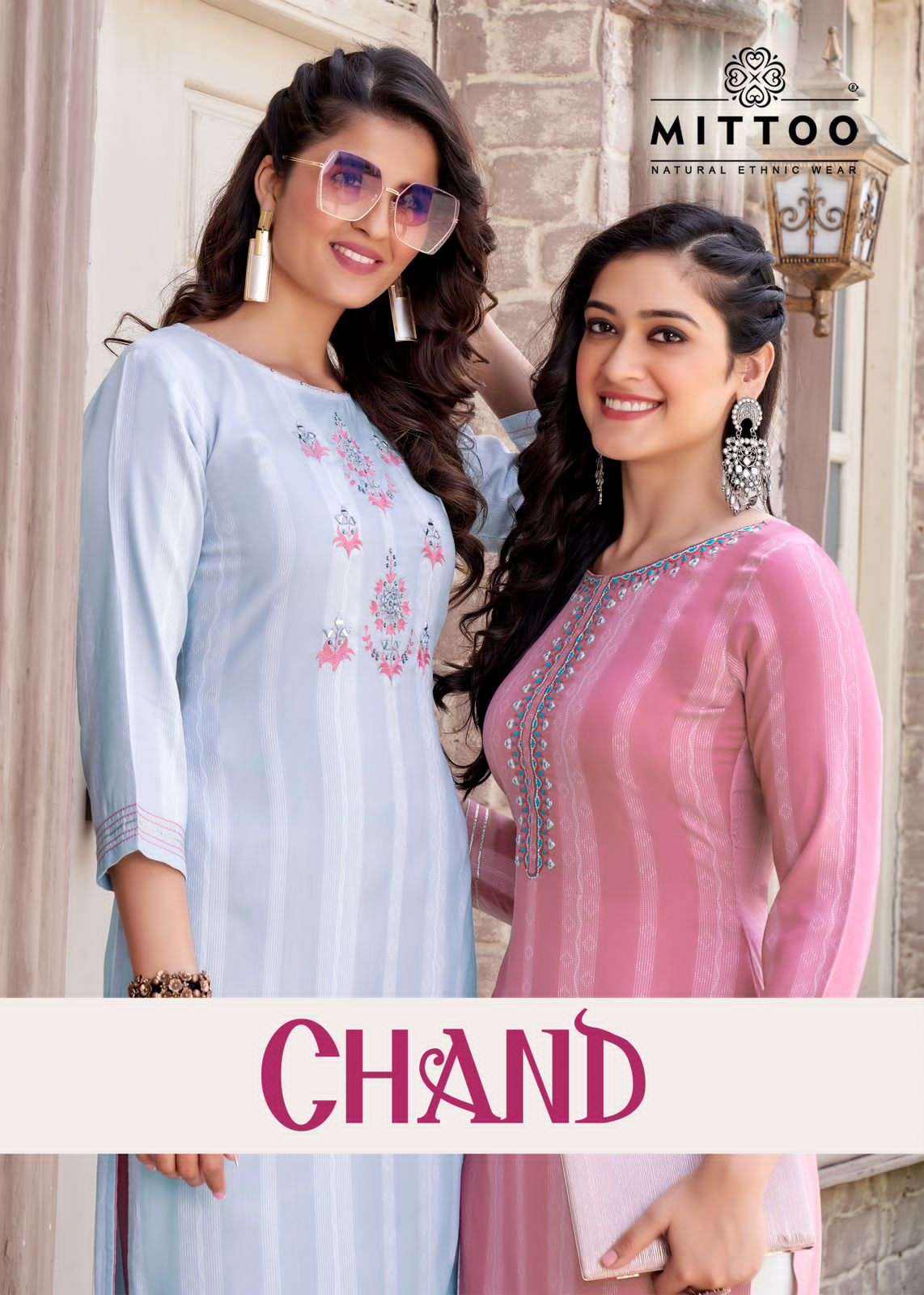 CHAND BY MITTOO 1001 TO 1004 SERIES RAYON EMBRODIERY WORK KURTIS