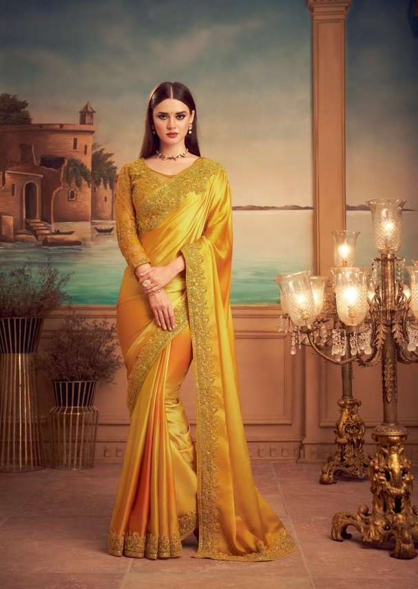 DIAMOND HIT DESIGNS BY TFH SILK EMBROIDERY WORK FESTIVE WEAR SAREES