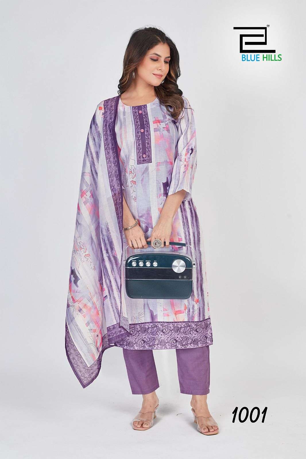 DOLLAR BY BLUE HILLS 1001 TO 1006 SERIES COTTON LINEN PRINT READYMADE DRESSES