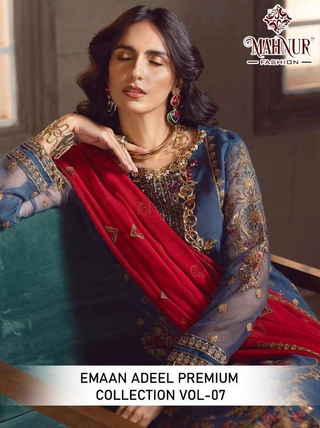 EMAAN ADEEL PREMIUM COLLECTION VOL-7 BY MAHNUR FASHION GEORGETTE PAKISTANI DRESSES