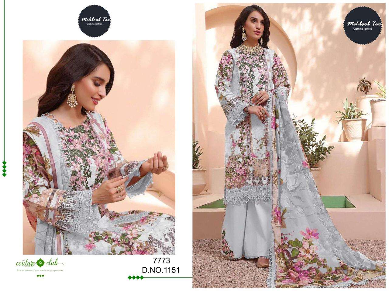 FIRDOUS QUEEN 1151 BY MEHBOOB TEX COTTON PRINT EMBROIDERY PAKISTANI DRESS