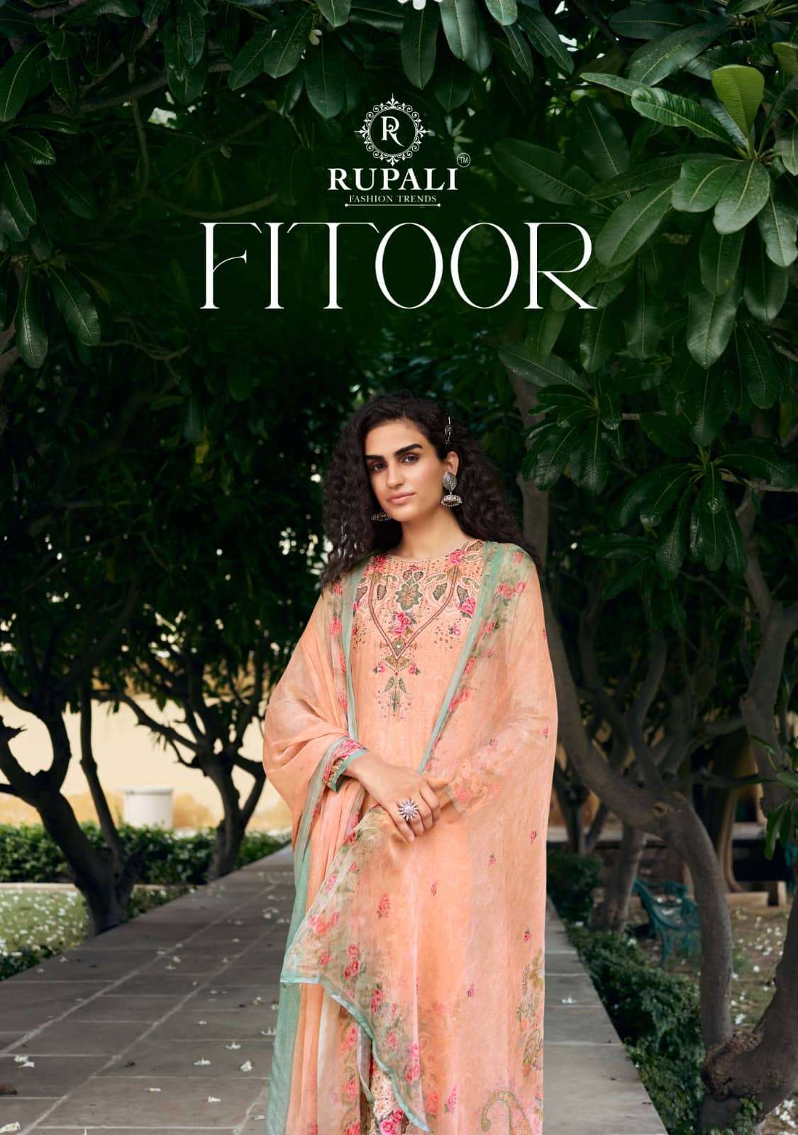 FITOOR BY RUPALI 7701 TO 7706 SERIES PURE MUSLIN EMBROIDERY WORK DRESSES