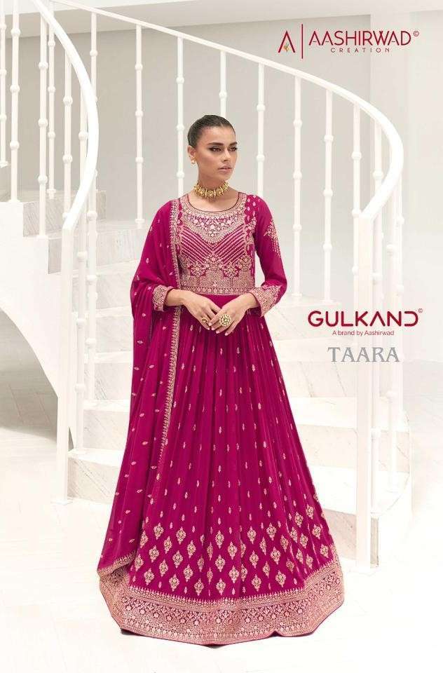 GULKAND TAARA BY AASHIRWAD CREATION 6975 TO 9679 SERIES GEORGETTE READYMADE DRESSES