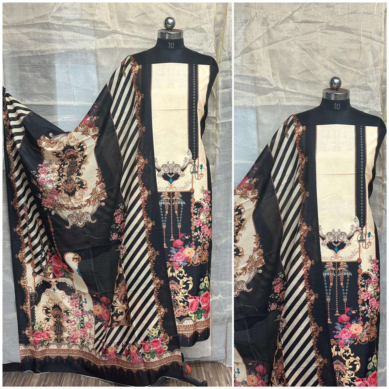 HAYAH VOL-1 BY AQSAWHOLESALE PURE MUSLIN PAKISTANI PRINT DRESSES