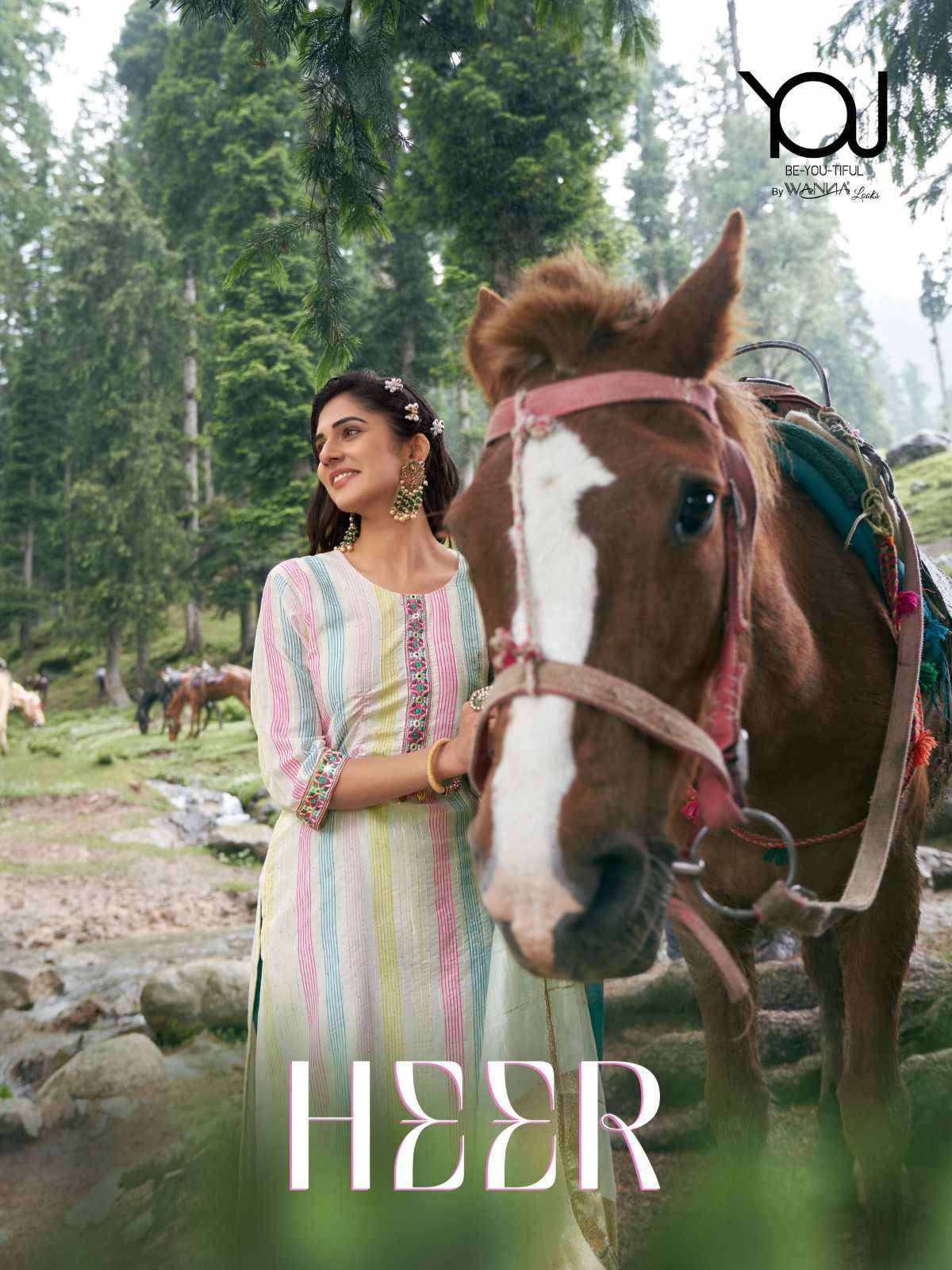 HEER BY YOU 1001 TO 1006 SERIES MUSLIN PRINT EMBROIDERY READYMADE DRESSES