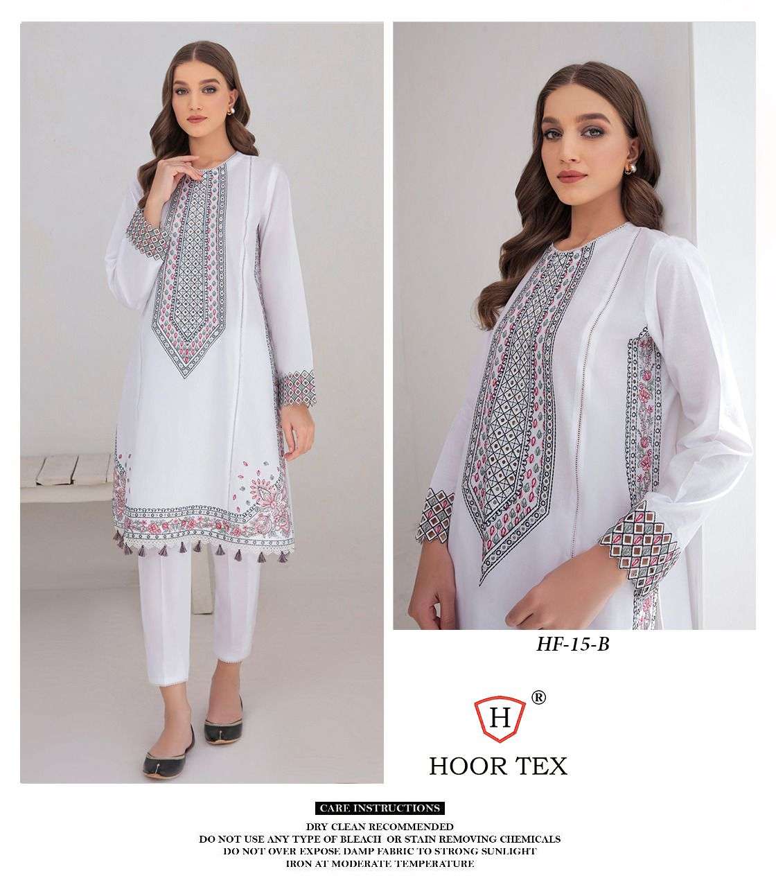 HF-15 NX BY HOOR TEX GEORGETTE EMBROIDERY READYMADE PAKISTANI DRESSES