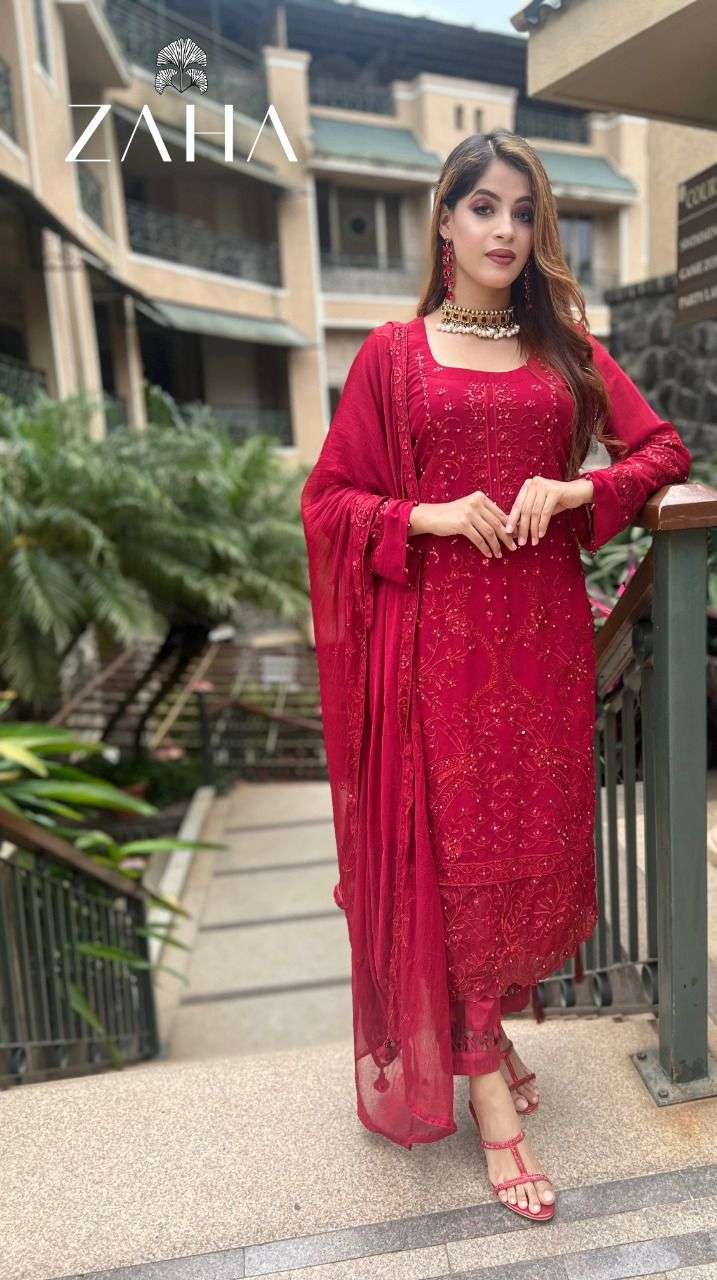 INAYA 10037 HIT DESIGN BY ZAHA GEORGETTE HEAVY EMBROIDERY PAKISTANI DRESS