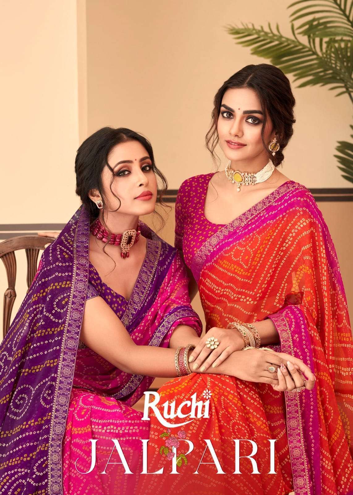 JALPARI VOL-11 BY RUCHI 25901 TO 25903 SERIES CHIFON BANDHANI PRINT SAREES