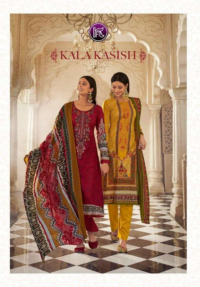 KALA KASISH BY AQSAWHOLESALE 1001 TO 1006 SERIES LAWN COTTON WORK PAKISTANI DRESSES