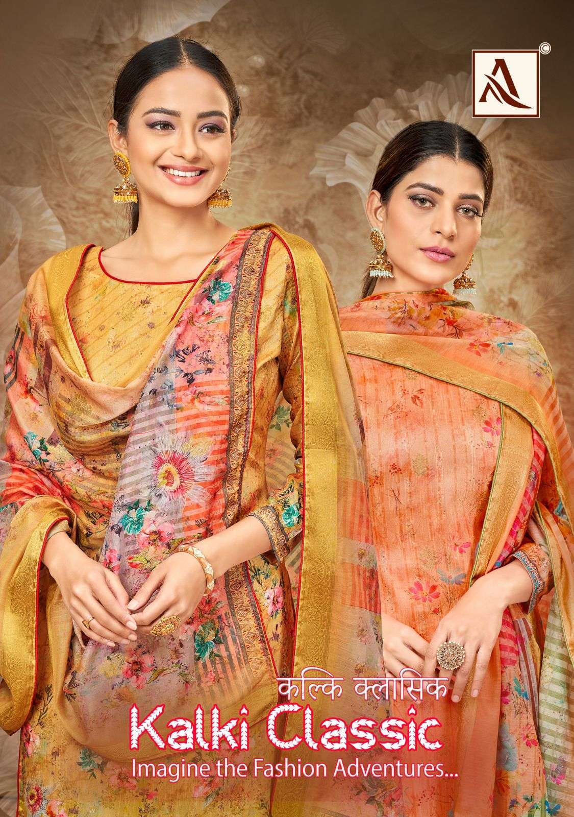 KALKI CLASSIC BY ALOK SUIT 1175-001 TO 1175-006 SERIES PURE DOLA JACQUARD DRESSES