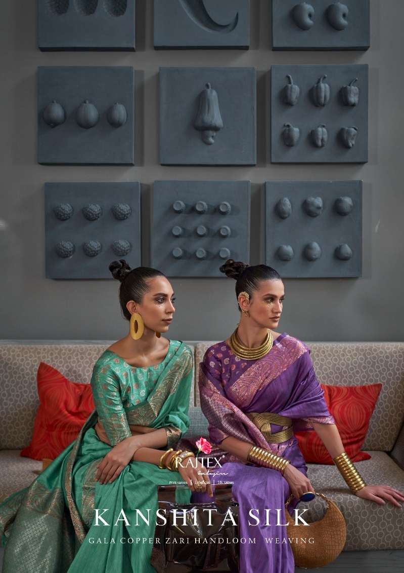 KANSHITA SILK BY RAJTEX 304001 TO 304006 SERIES TUSSER SILK WORK SAREES