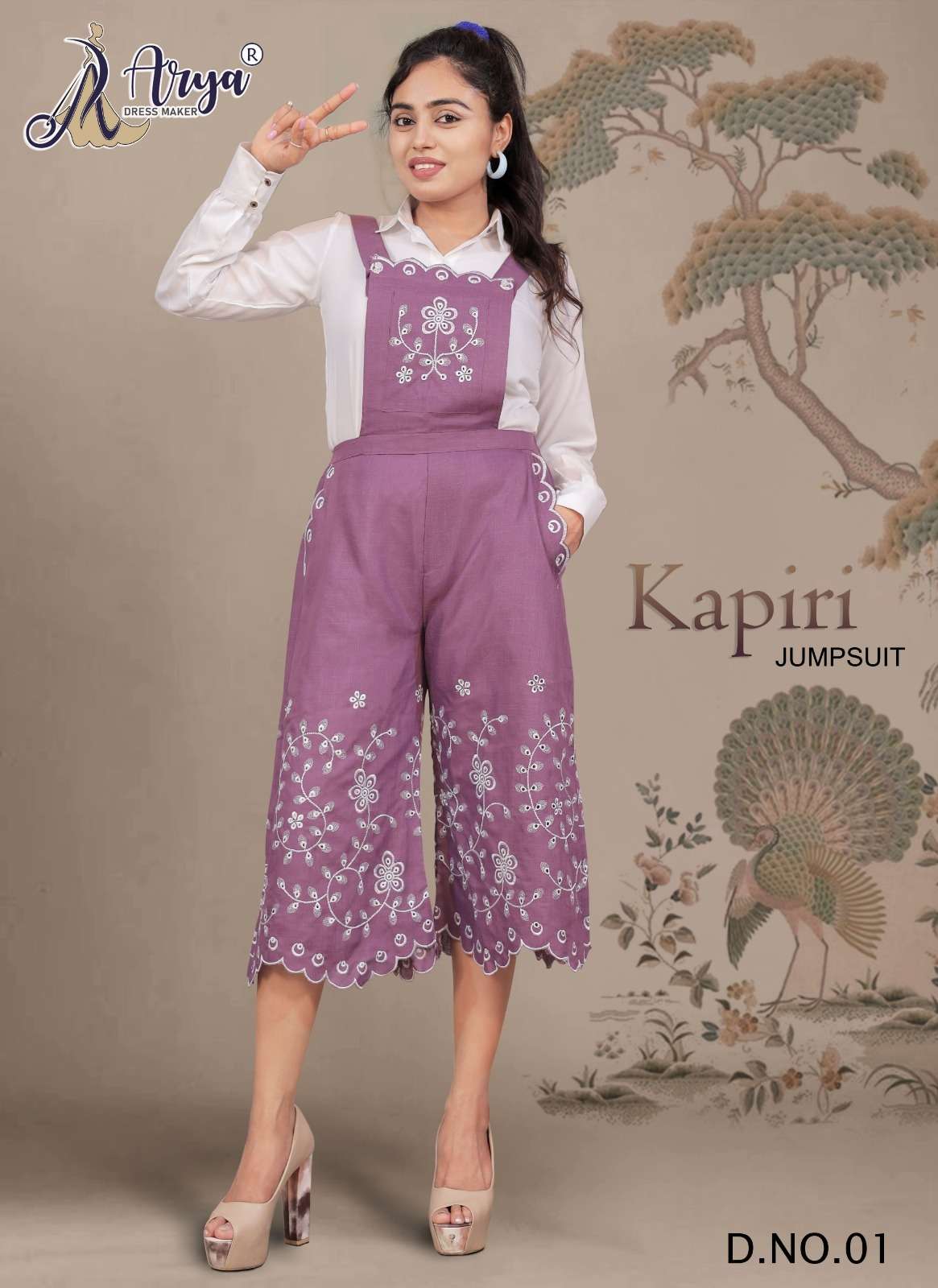 KAPIRI JUMPSUIT BY ARYA DRESS MAKER 01 TO 04 SERIES COTTON EMBROIDERY JUMPSUITS