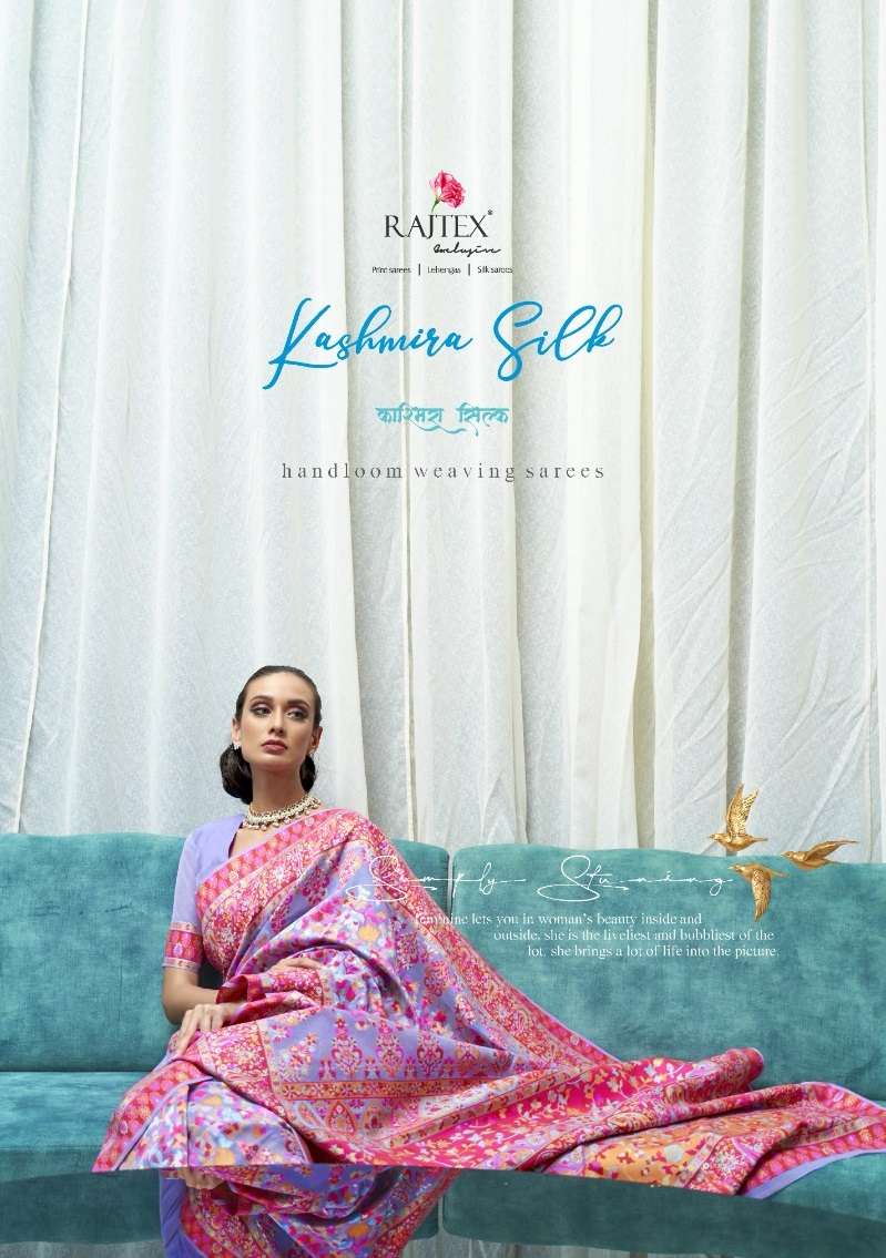 KASHMIRA SILK BY RAJTEX 187001 TO 187006 SERIES HANDLOOM SILK DESIGNER SAREES