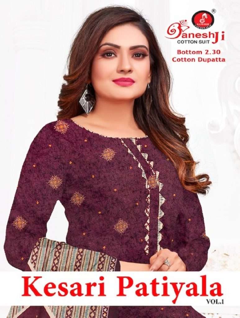 KESARI PATIYALA BY GANESHJI 1001 TO 1010 SERIES INCO COTTON PRINT DRESSES