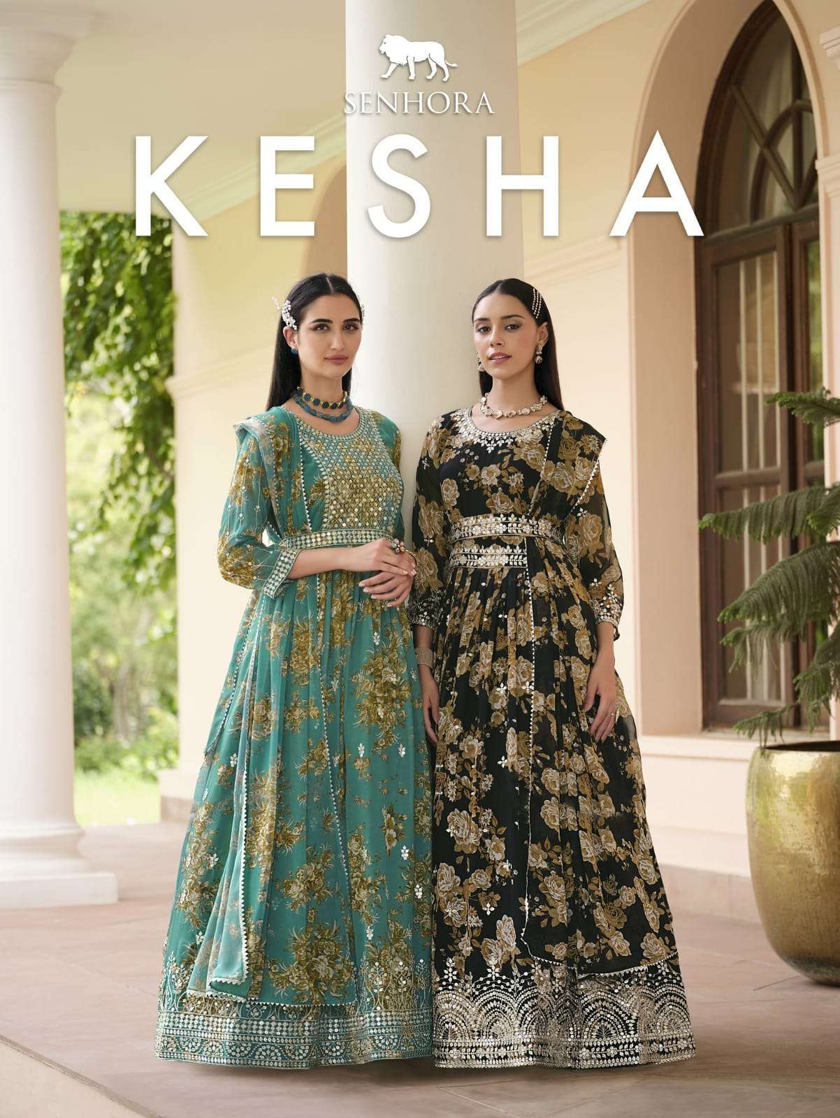 KESHA BY SENHORA 3001 TO 3004 SERIES PREMIUM GEORGETTE WORK ANARKALI SUITS