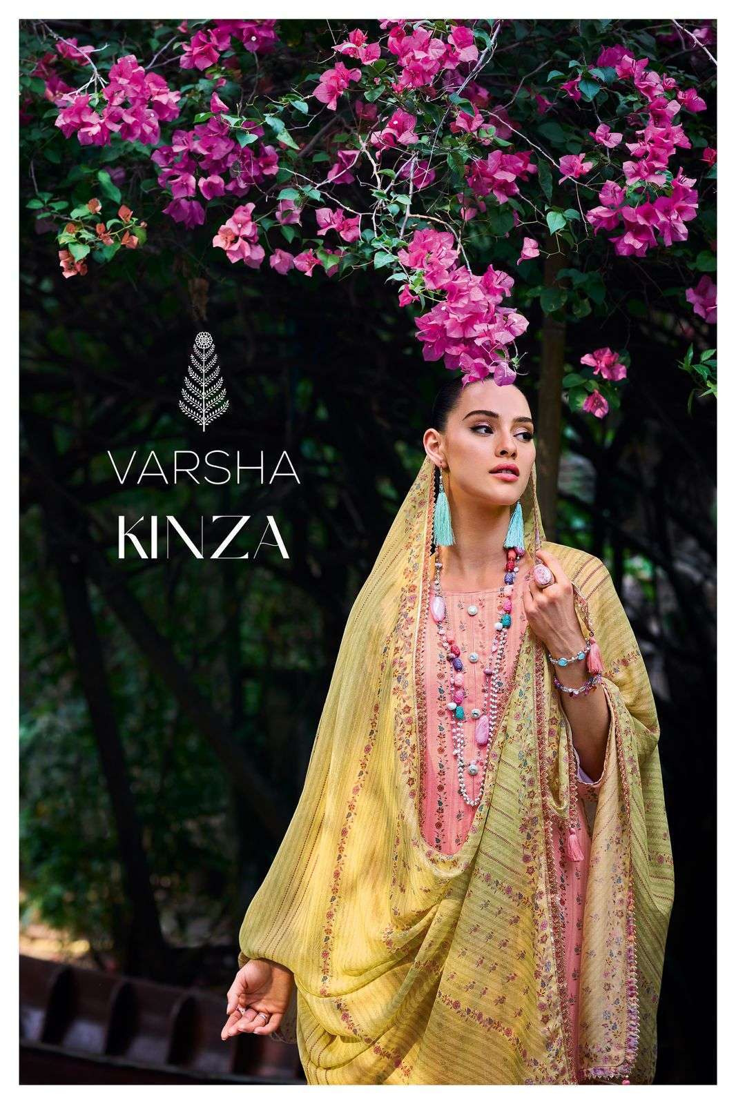 KINZA BY VARSHA 01 TO 04 SERIES VISCOSE MUSLIN PRINT WORK DRESSES