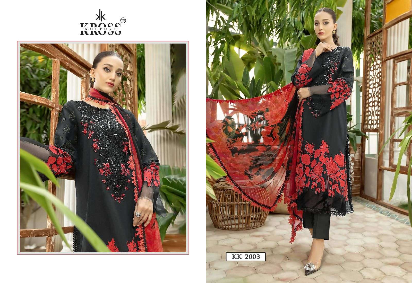 KK-2003 HIT DESIGN BY KROSS CULTURE COTTON PRINT WORK PAKISTANI DRESS