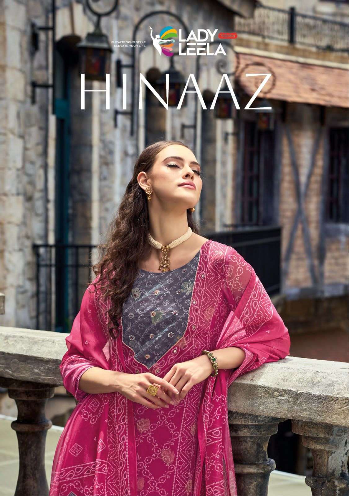 LADY LEELA BY HINAAZ BY AQSAWHOLESALE 1001 TO 1004 VISCOSE ORGANZA READYMADE DRESSES