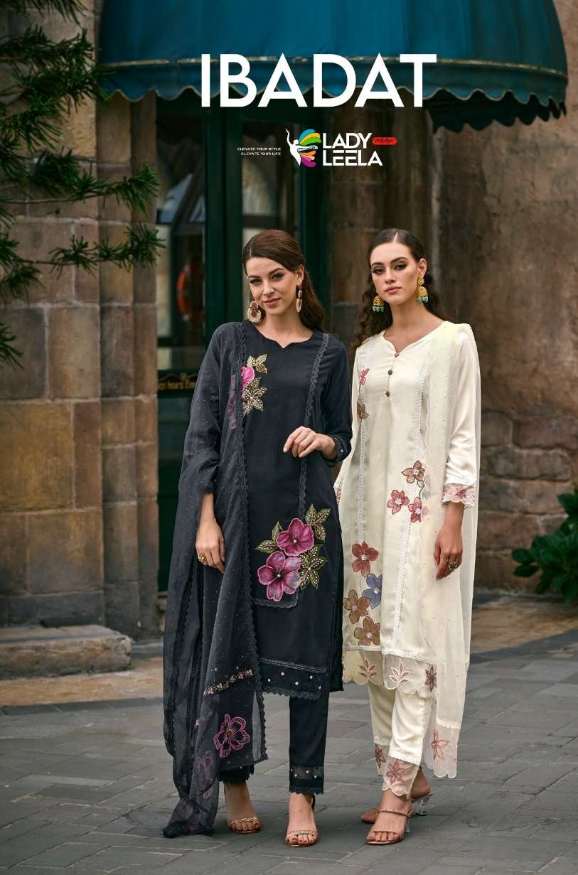 LADY LEELA IBADAT BY AQSAWHOLESALE 1021 TO 1026 SERIES VISCOSE WORK READYMADE DRESSES