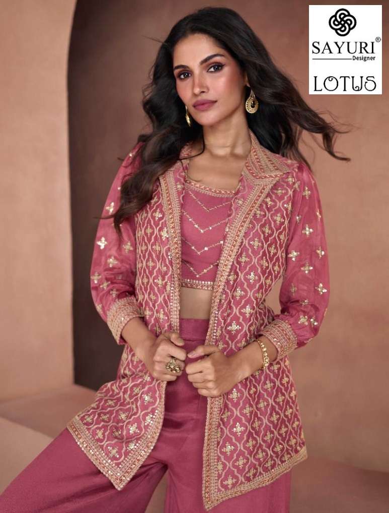 LOTUS BY SAYURI 5296 TO 5299 SERIES GEORGETTE SILK WORK READYMADE SHARARA SUITS