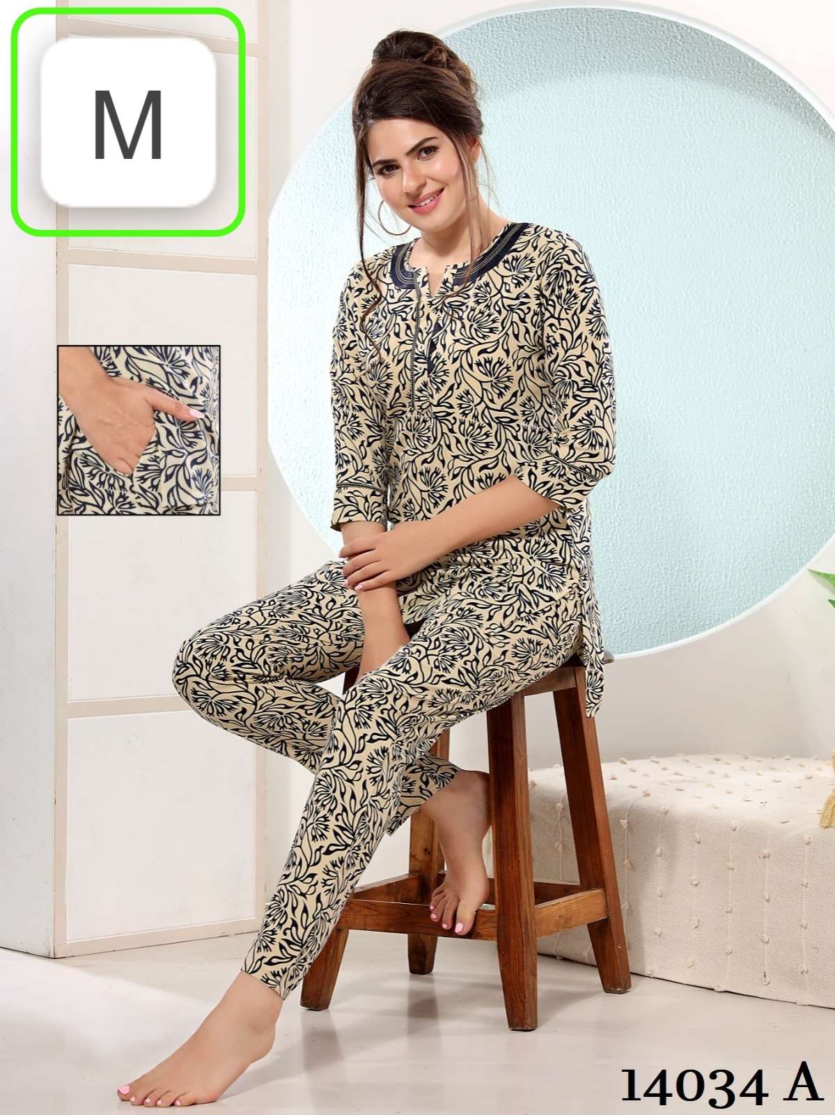 LUBO BY AQSAWHOLESALE RAYON PRINT WORK NIGHT SUITS