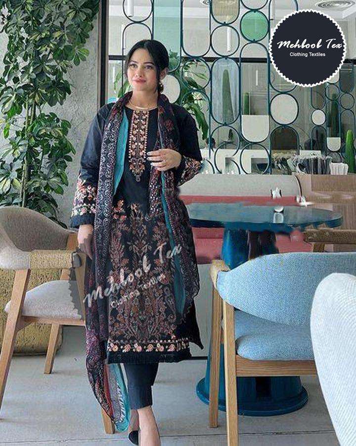 M-1133 HIT DESIGN BY MEHBOOB TEX RAYON PRINT EMBRODIERY PAKISTANI DRESS