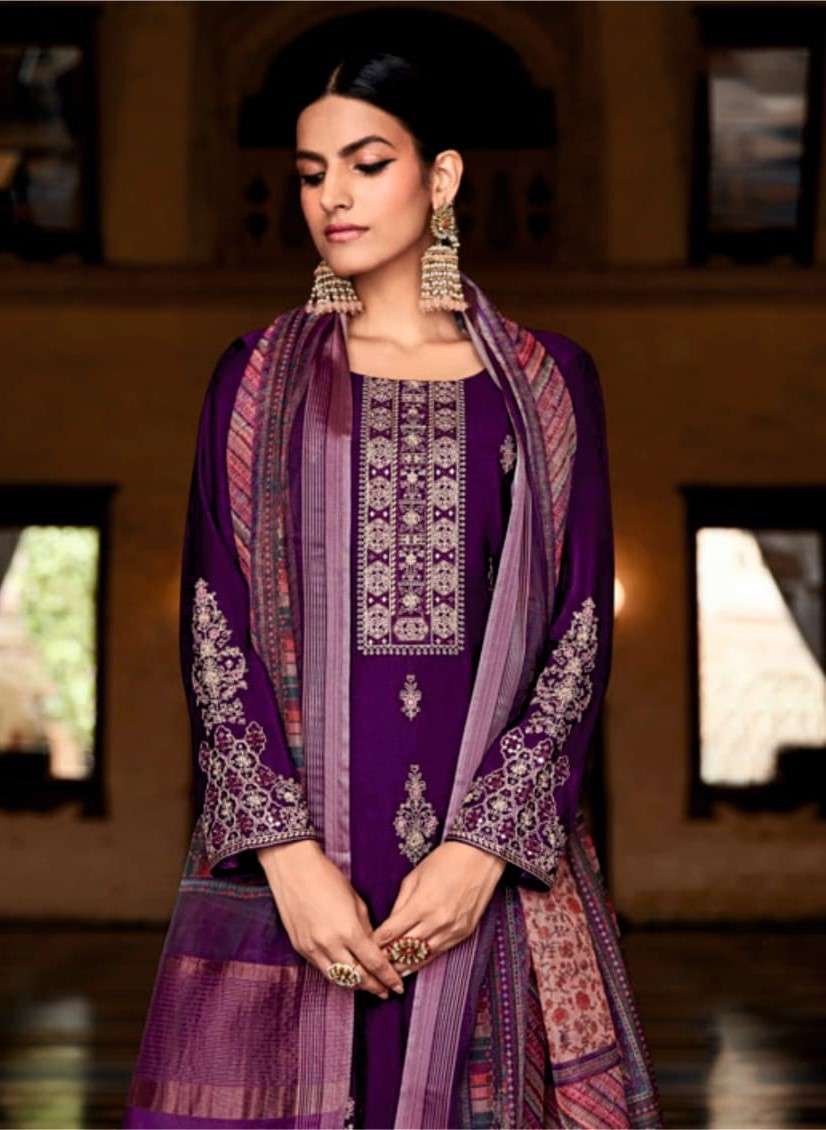 MAHNOOR BY PARNIKA 1001 TO 1006 SERIES ROMAN SILK WORK DRESSES