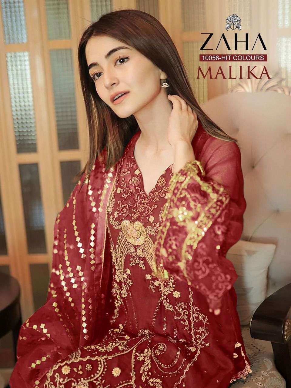 MALIKA 10056 COLOURS BY ZAHA 10056-A TO 10056-D SERIES GEORGETTE WORK DRESSES