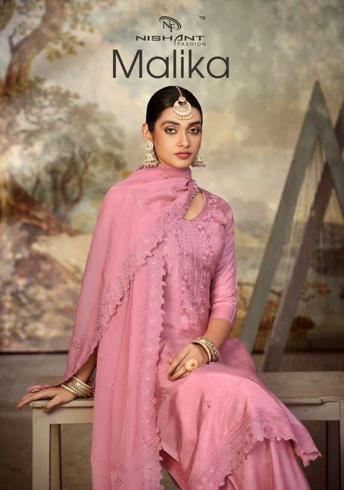 MALIKA BY NISHANT FASHION 53001 TO 53006 SERIES PURE VISCOSE EMBROIDERY DRESSES