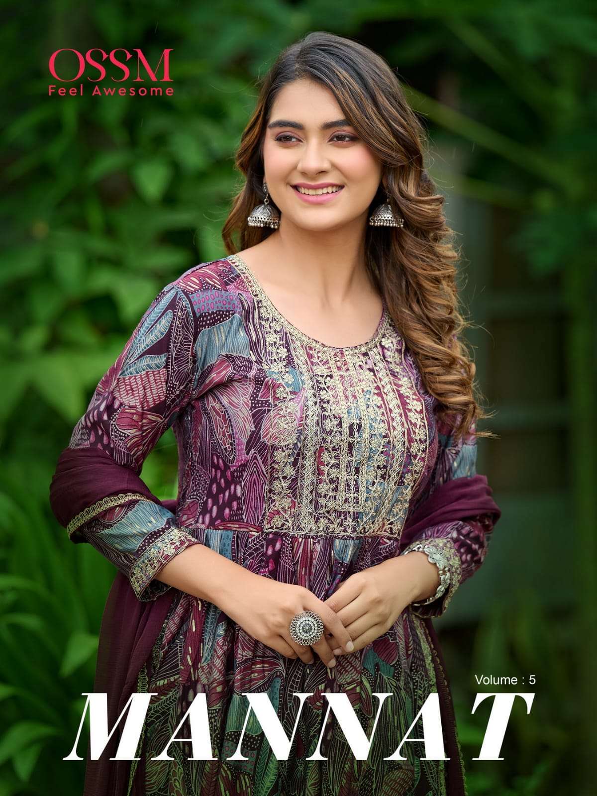 MANNAT VOL-5 BY OSSM 501 TO 506 SERIES CHANDERI MODAL WORK READYMADE DRESSES