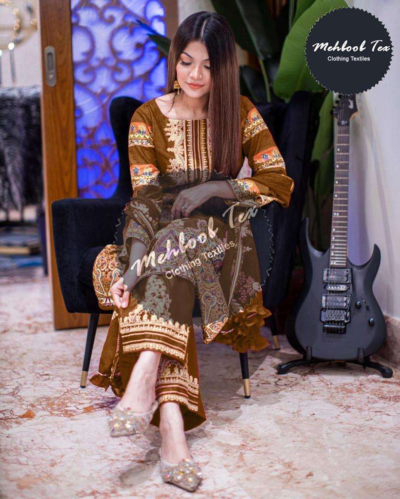 MARIA B 1094 COLOURS BY MEHBOOB TEX 1094-A TO 1094-D SERIES COTTON WORK PAKISTANI DRESSES