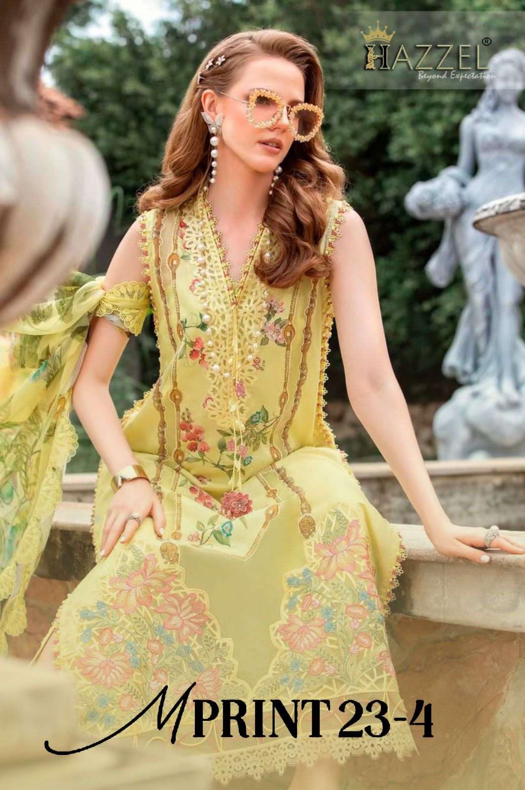 MARIA B M PRINTS 23 VOL-4 BY HAZZEL 3361 AND 3362 COTTON EMBROIDERY PAKISTANI DRESSES