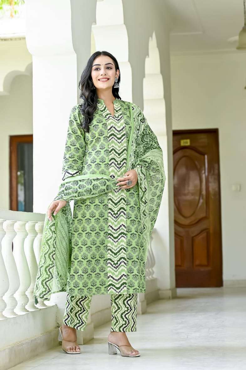 MS-TAJ BY AQSAWHOLESALE PURE COTTON FANCY PRINT WORK READYMADE DRESS