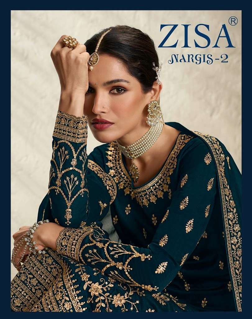 NARGIS VOL-2 BY ZISA 14691 TO 14696 SERIES SILK GEORGETTE EMBROIDERY DRESSES